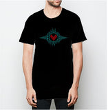 Heartbeat Men's T-Shirt Black