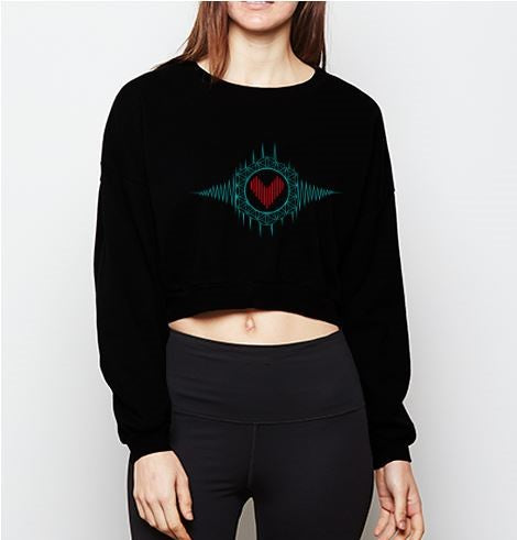 Heartbeat Women's Crop Sweatshirt